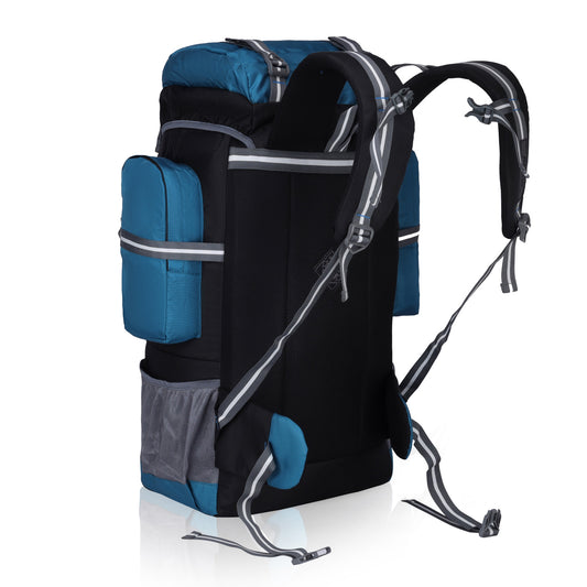 Pulse 75 Litre Trekking Backpack | Large Capacity Hiking & Camping Bag with Hip Belt, Padded Back Support & Water Bottle Pocket | Travel & Mountaineering Backpack