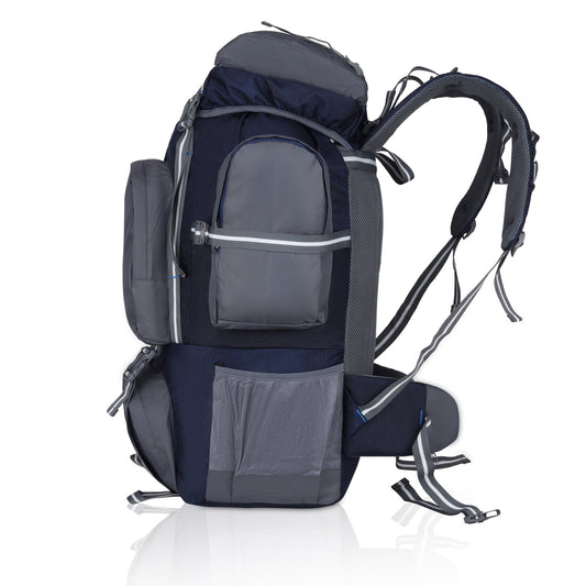 Pulse 75 Litre Trekking Backpack | Large Capacity Hiking & Camping Bag with Hip Belt, Padded Back Support & Water Bottle Pocket | Travel & Mountaineering Backpack