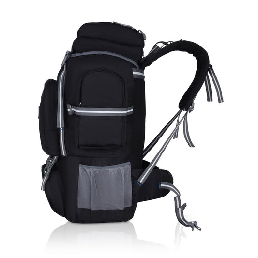 Pulse 75 Litre Trekking Backpack | Large Capacity Hiking & Camping Bag with Hip Belt, Padded Back Support & Water Bottle Pocket | Travel & Mountaineering Backpack