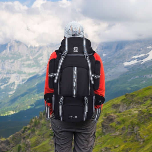 Pulse 75 Litre Trekking Backpack | Large Capacity Hiking & Camping Bag with Hip Belt, Padded Back Support & Water Bottle Pocket | Travel & Mountaineering Backpack