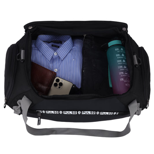 Pulse Large Travel Duffel Bag for Men & Women | 23 Inch Gym & Weekend Travel Bag with Detachable Shoulder Strap, Spacious Main Compartment & Quick Access Pockets