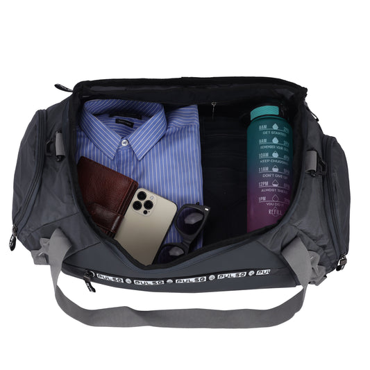 Pulse Large Travel Duffel Bag for Men & Women | 23 Inch Gym & Weekend Travel Bag with Detachable Shoulder Strap, Spacious Main Compartment & Quick Access Pockets
