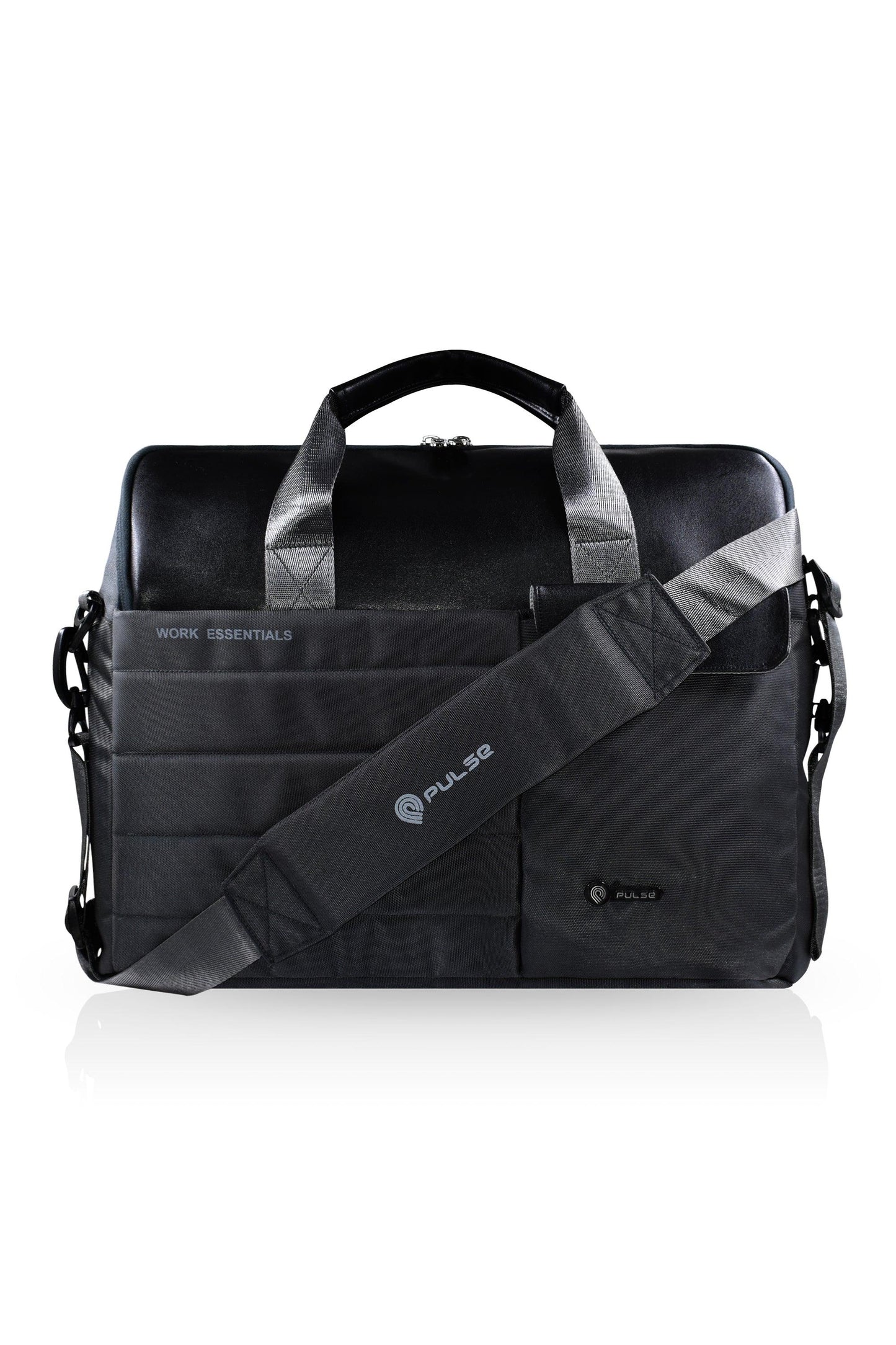 pulse 16 inch laptop messenger bag for men – water resistant office shoulder bag with dedicated laptop compartment - pulse  bags