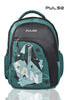 Pulse Water Resistant Backpack for Men & Women - 18 Inch Stylish Printed Travel Bag with Dual Zipper, Bottle Pocket & Multiple Compartments