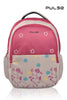 Pulse 18 Inch Floral Pink Girls School Backpack | Lightweight Travel Bag with Dual Zipper, Bottle Pocket & Adjustable Straps