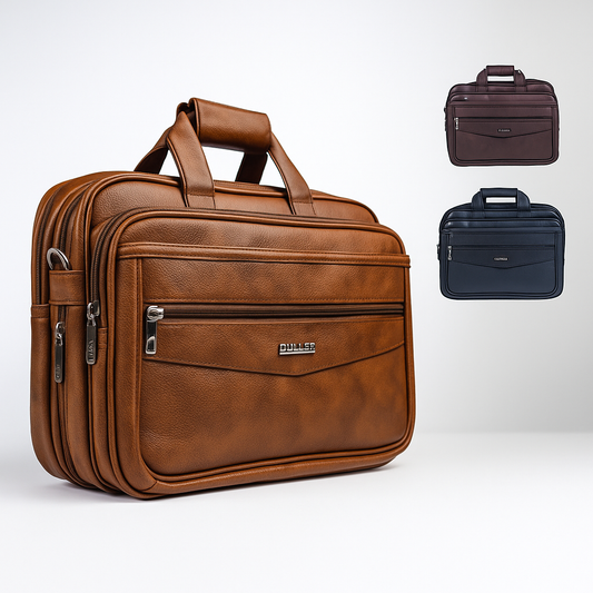 Leather File Bag – Organize in Style MN - 1093