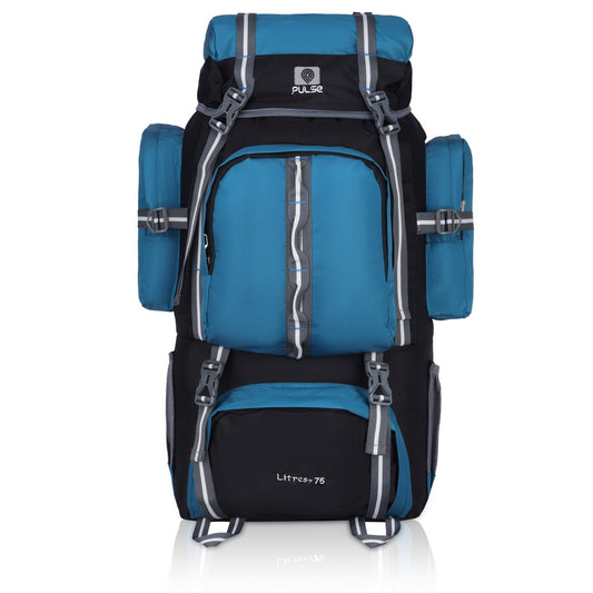 Pulse 75 Litre Trekking Backpack | Large Capacity Hiking & Camping Bag with Hip Belt, Padded Back Support & Water Bottle Pocket | Travel & Mountaineering Backpack