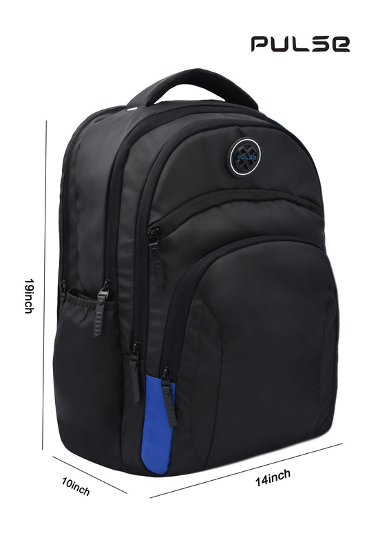Pulse Premium Laptop Backpack for Men & Women | 19 Inch Travel & College Bag with Laptop Compartment, Dual Zipper, Multi Pocket, Bottle Holder