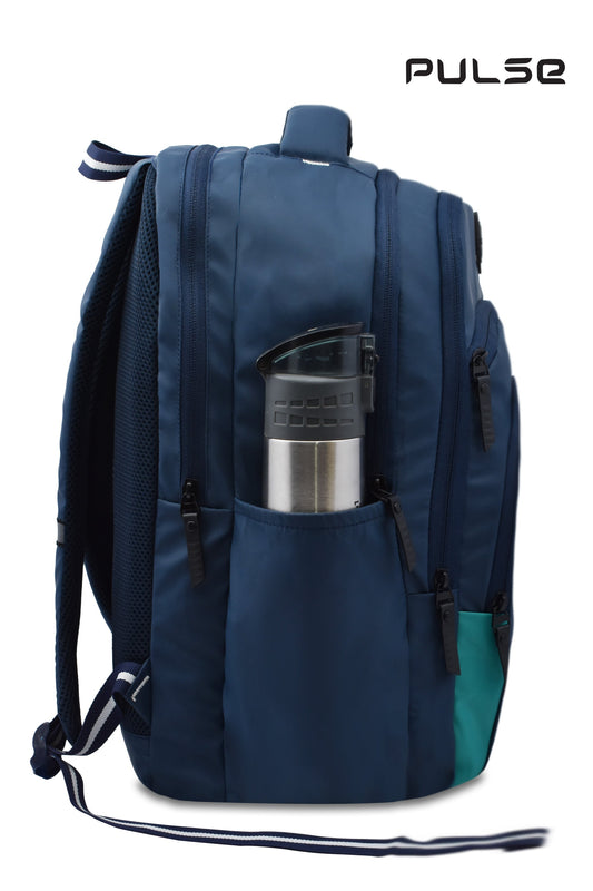Pulse Premium Laptop Backpack for Men & Women | 19 Inch Travel & College Bag with Laptop Compartment, Dual Zipper, Multi Pocket, Bottle Holder