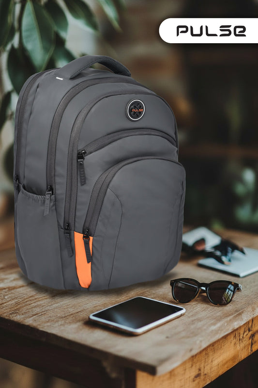 Pulse Premium Laptop Backpack for Men & Women | 19 Inch Travel & College Bag with Laptop Compartment, Dual Zipper, Multi Pocket, Bottle Holder