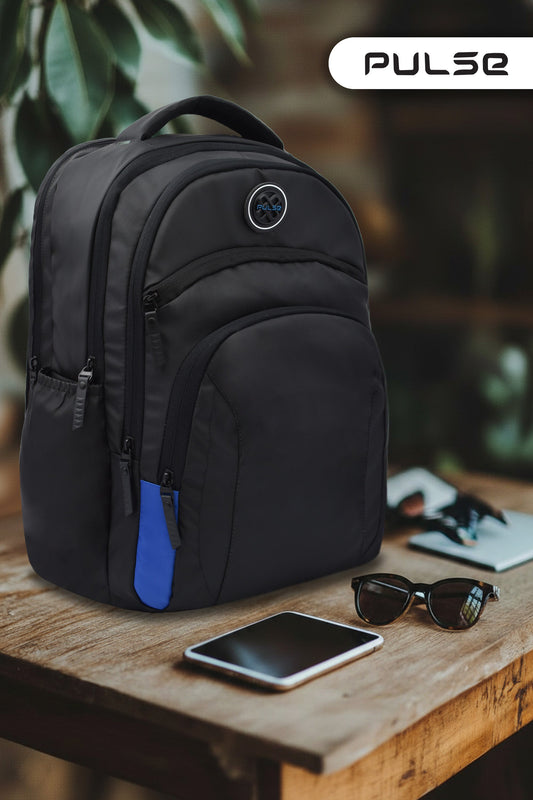 Pulse Premium Laptop Backpack for Men & Women | 19 Inch Travel & College Bag with Laptop Compartment, Dual Zipper, Multi Pocket, Bottle Holder
