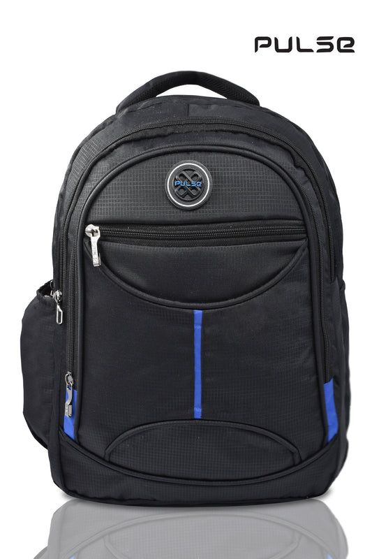 Pulse Laptop Backpack for Men & Women | 18 Inch College & Office Bag with Laptop Compartment, Multi-Compartments, Dual Zipper & Bottle Pocket
