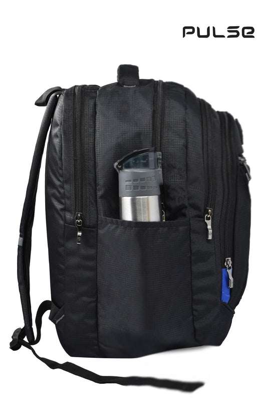 Pulse Laptop Backpack for Men & Women | 18 Inch College & Office Bag with Laptop Compartment, Multi-Compartments, Dual Zipper & Bottle Pocket
