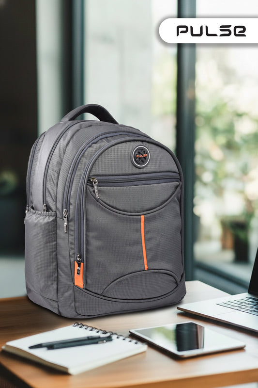 Pulse Laptop Backpack for Men & Women | 18 Inch College & Office Bag with Laptop Compartment, Multi-Compartments, Dual Zipper & Bottle Pocket