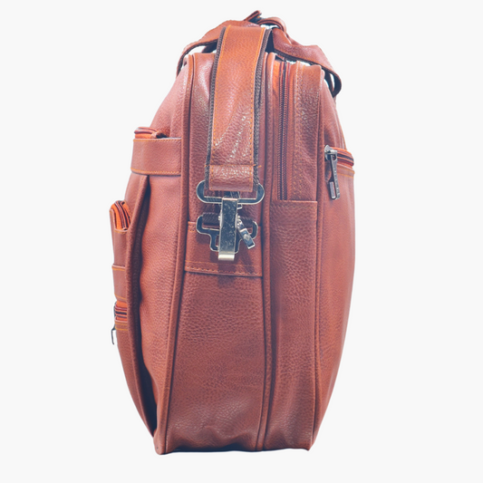 Pulse Brown Leather Office Laptop Bag | Stylish Business Messenger Bag MN- 1021