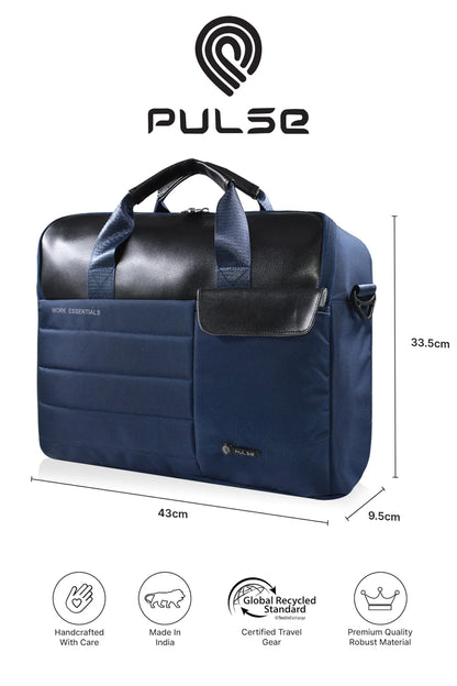 Pulse 16 Inch Laptop Messenger Bag for Men – Water Resistant Office Shoulder Bag with Dedicated Laptop Compartment - PULSE  BAGS
