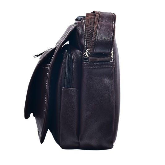 Pulse Premium Leatherette Crossbody Shoulder Bag for Men – Multi-Pocket, Durable & Stylish - Pulse Bags