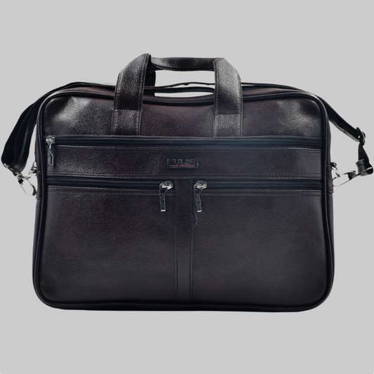 Premium Leather Office File Bag – Tan Brown MN - 1014 - Pulse Bags