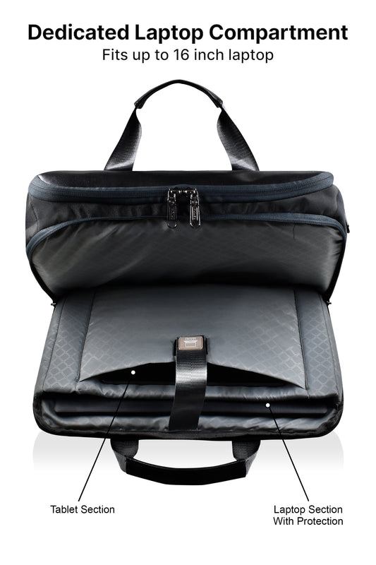 Pulse 16 Inch Laptop Messenger Bag for Men – Water Resistant Office Shoulder Bag with Dedicated Laptop Compartment