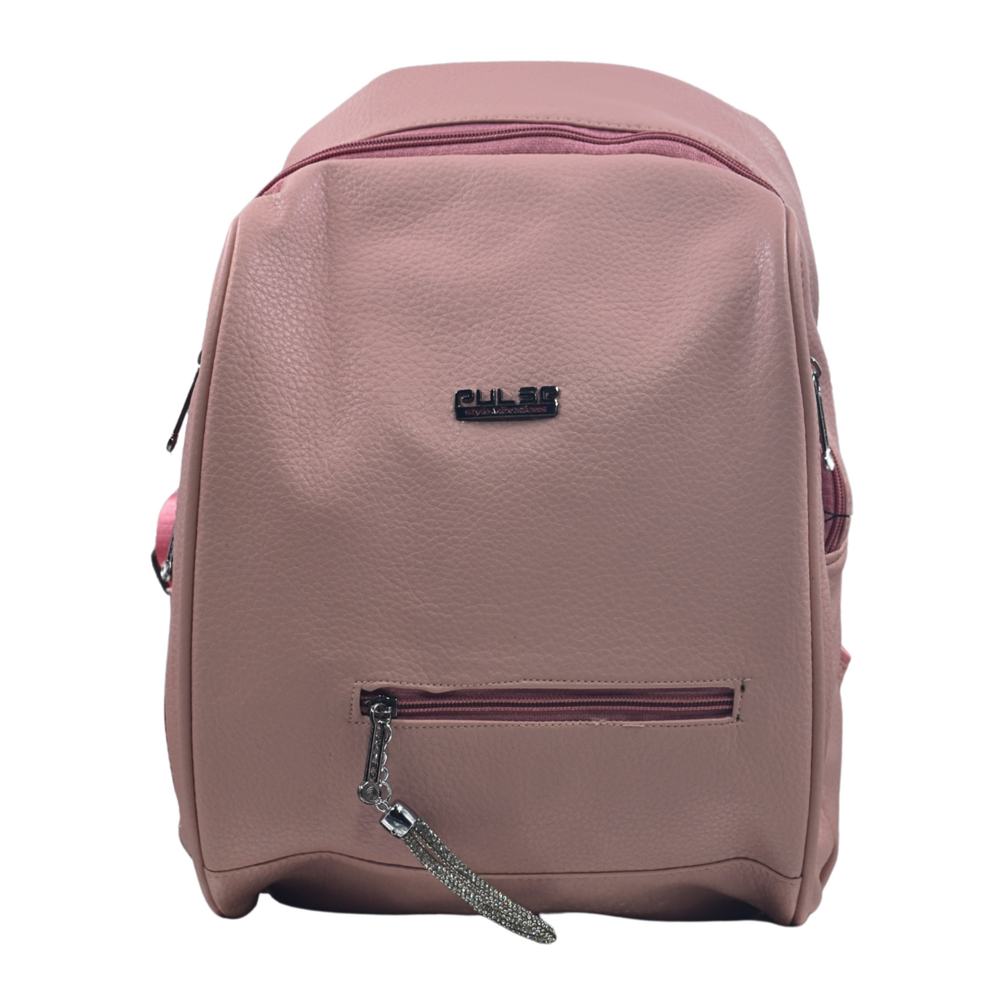 pulse blue leather women’s backpack | stylish casual & travel bag mn - 2478