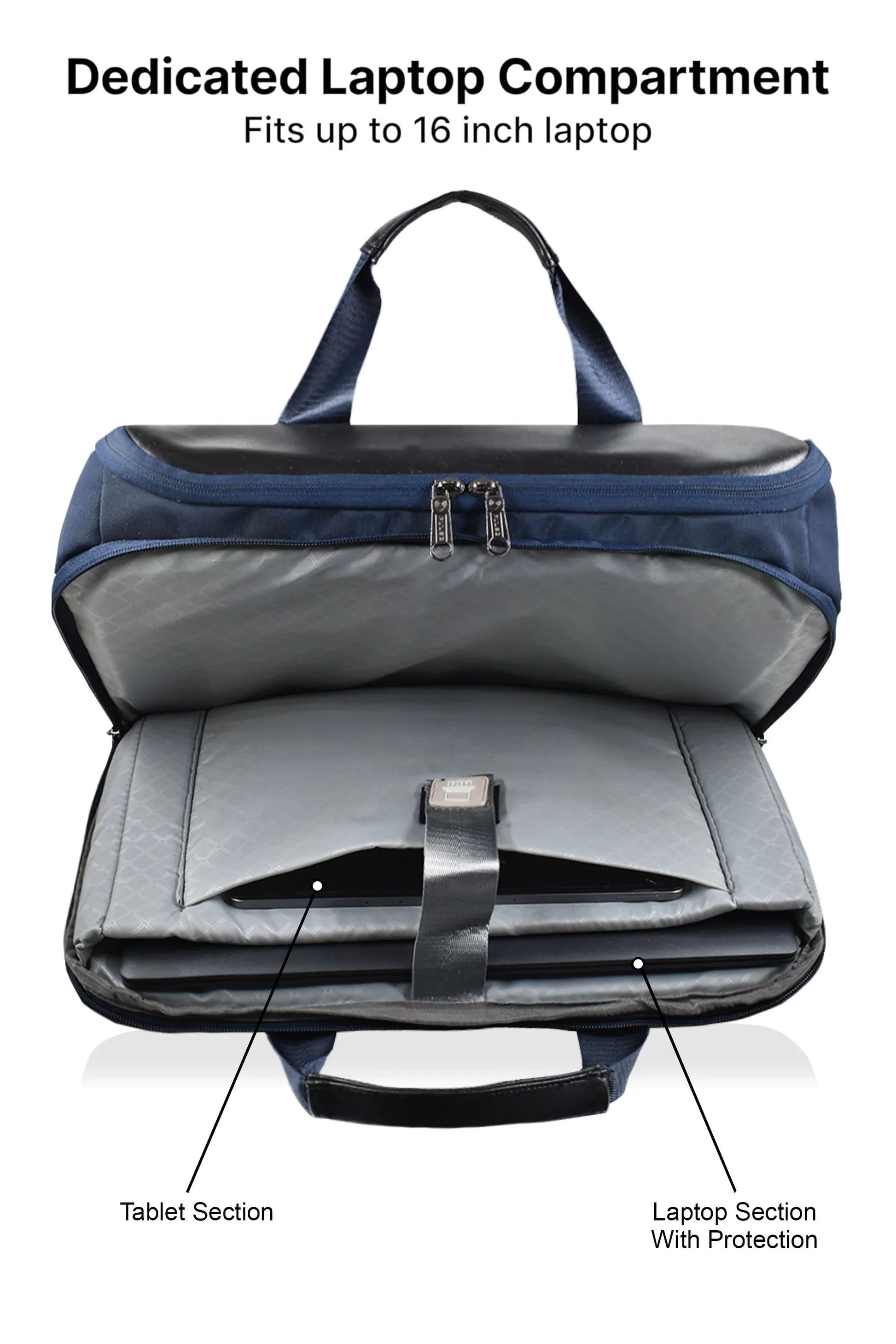 Pulse 16 Inch Laptop Messenger Bag for Men – Water Resistant Office Shoulder Bag with Dedicated Laptop Compartment - PULSE  BAGS