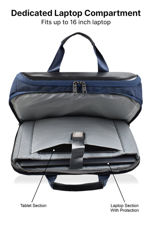 Pulse 16 Inch Laptop Messenger Bag for Men – Water Resistant Office Shoulder Bag with Dedicated Laptop Compartment