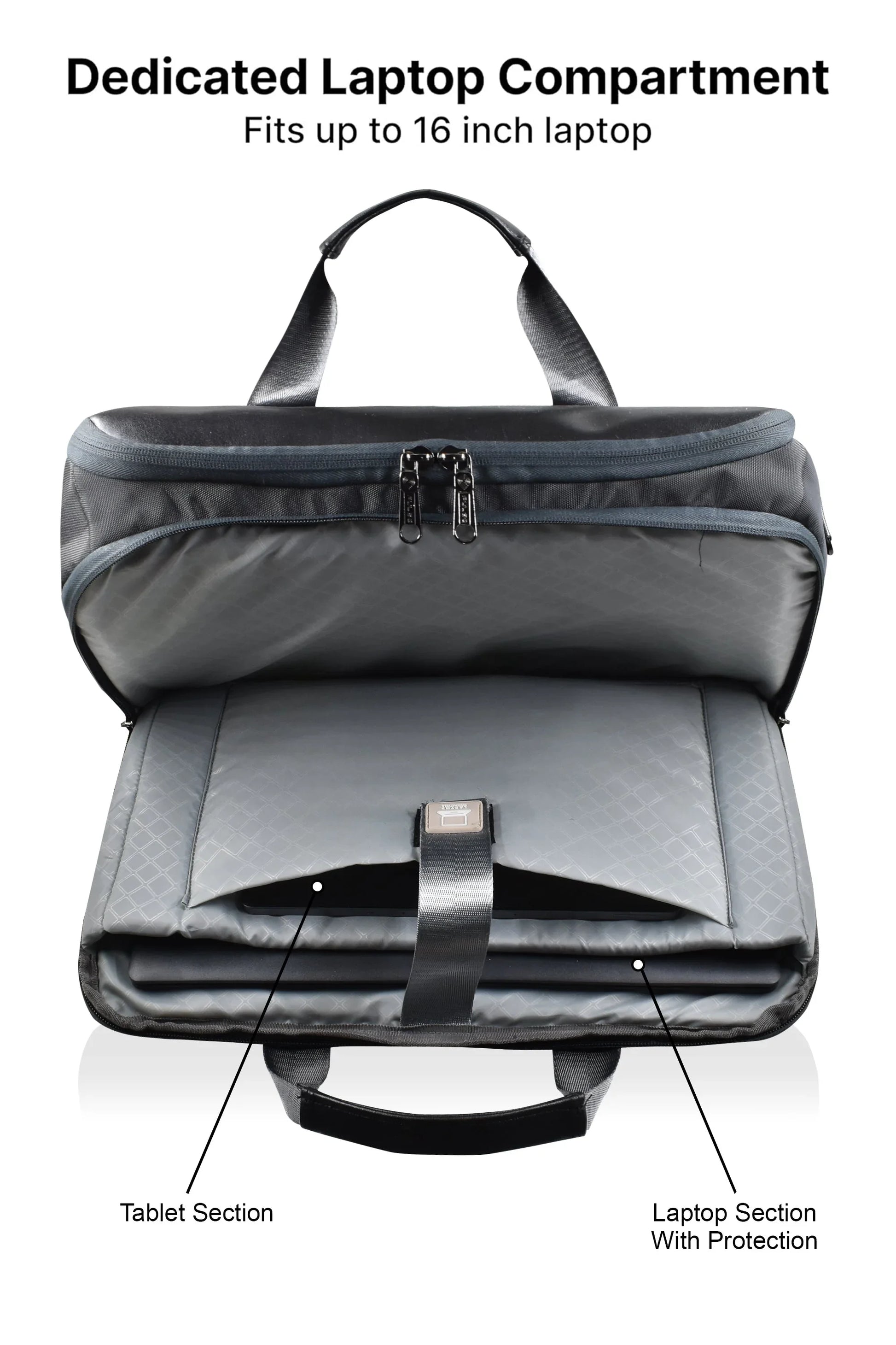 Pulse 16 Inch Laptop Messenger Bag for Men – Water Resistant Office Shoulder Bag with Dedicated Laptop Compartment - PULSE  BAGS