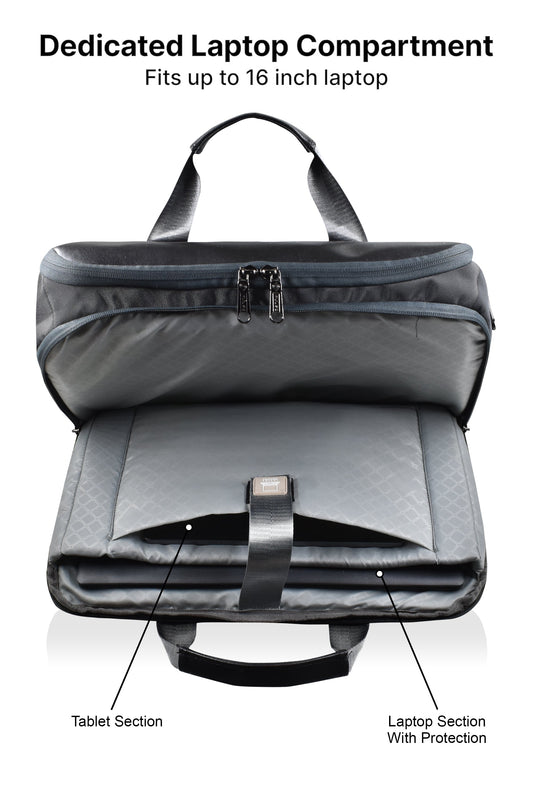 Pulse 16 Inch Laptop Messenger Bag for Men – Water Resistant Office Shoulder Bag with Dedicated Laptop Compartment
