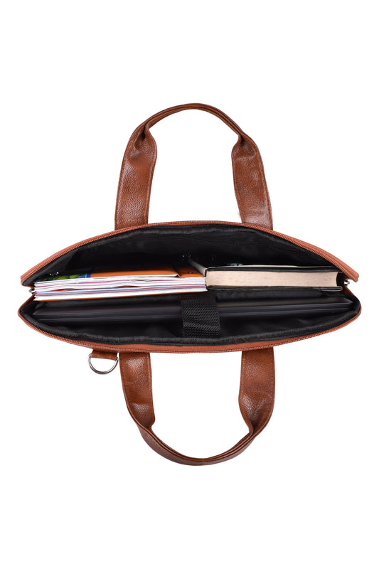 Pulse Premium Black Laptop Bag for Men – 16 Inch Business Messenger Briefcase with Adjustable Shoulder Strap, Trolley Sleeve & Laptop Compartment for Office & Travel