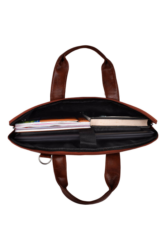 Pulse Premium Black Laptop Bag for Men – 16 Inch Business Messenger Briefcase with Adjustable Shoulder Strap, Trolley Sleeve & Laptop Compartment for Office & Travel