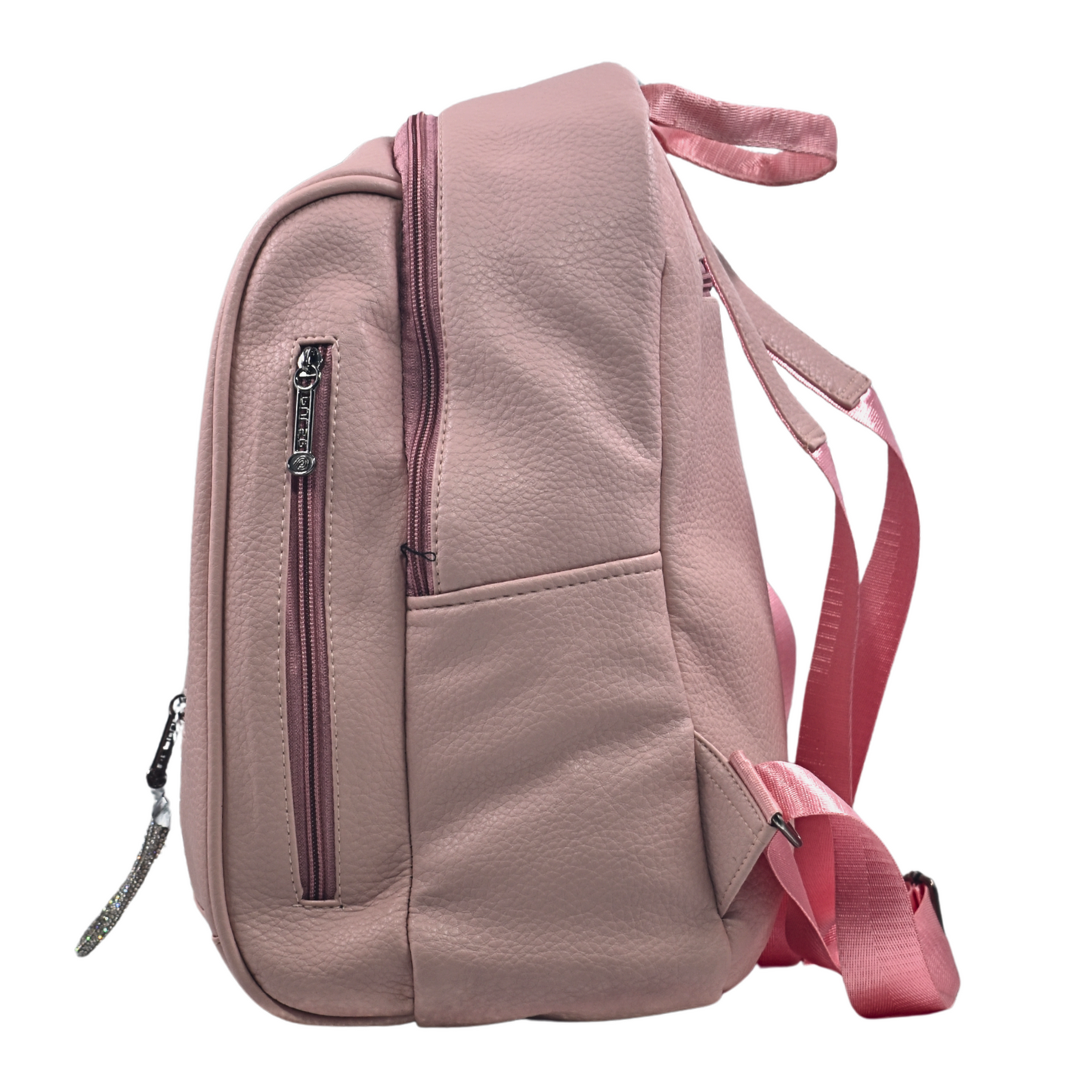 pulse blue leather women’s backpack | stylish casual & travel bag mn - 2478