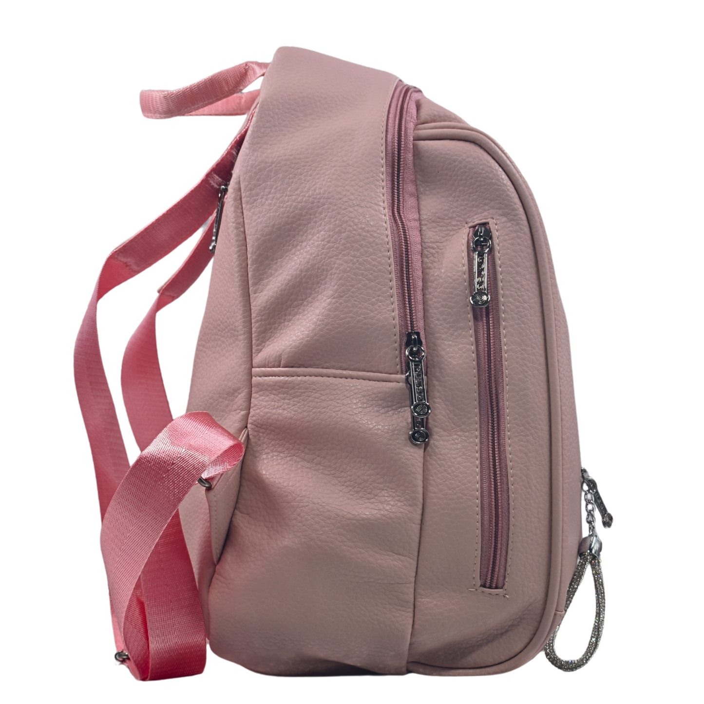 pulse blue leather women’s backpack | stylish casual & travel bag mn - 2478
