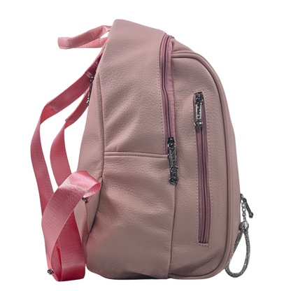 Pulse Blue Leather Women’s Backpack | Stylish Casual & Travel Bag MN - 2478