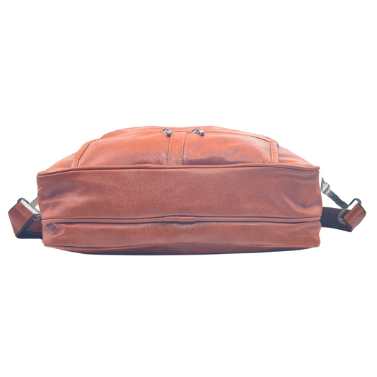 Pulse Brown Leather Office Laptop Bag | Stylish Business Messenger Bag MN- 1021