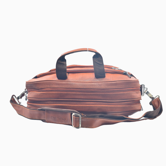 Pulse Brown Leather Office Laptop Bag | Stylish Business Messenger Bag MN- 1021