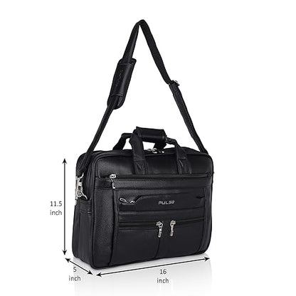 Pulse Brown Leather Office Laptop Bag | Stylish Business Messenger Bag MN- 1021