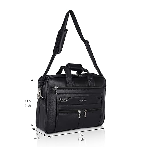 Pulse Brown Leather Office Laptop Bag | Stylish Business Messenger Bag MN- 1021
