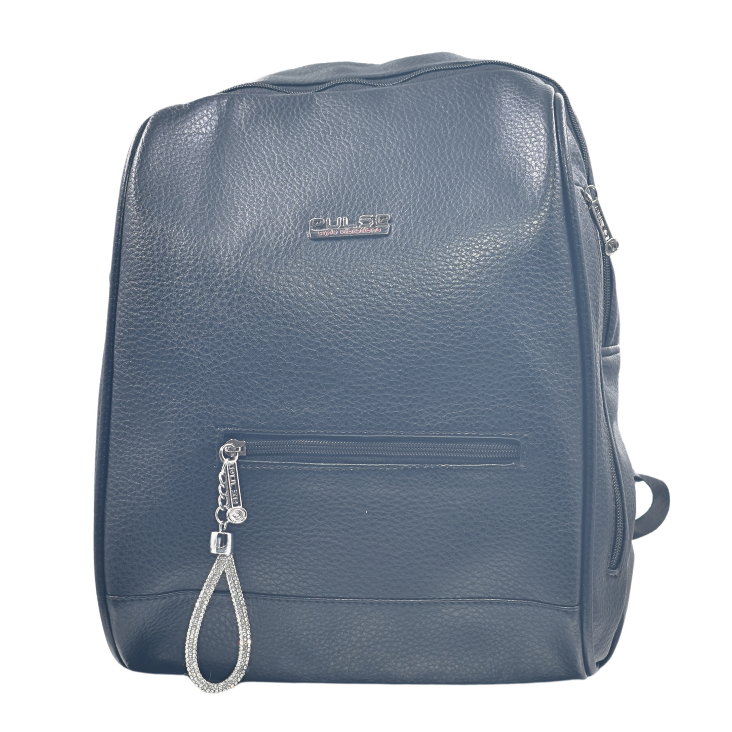 pulse blue leather women’s backpack | stylish casual & travel bag mn - 2478