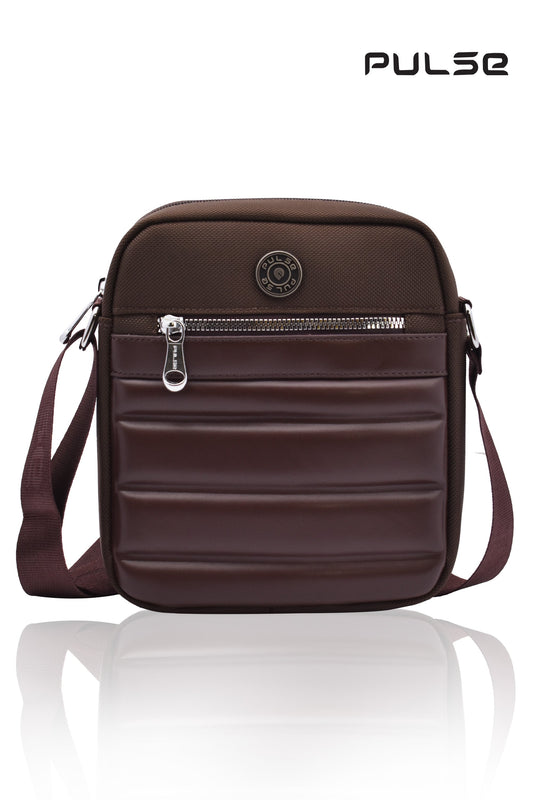 PULSE Men's Sling Bag | Water-Resistant Crossbody Shoulder Bag for Men | Small Travel Messenger Bag with Adjustable Strap & Multiple Compartments M-807