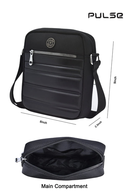 PULSE Men's Sling Bag | Water-Resistant Crossbody Shoulder Bag for Men | Small Travel Messenger Bag with Adjustable Strap & Multiple Compartments M-807 - PULSE  BAGS