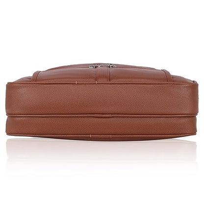 Pulse Brown Leather Office Laptop Bag | Stylish Business Messenger Bag MN- 1021