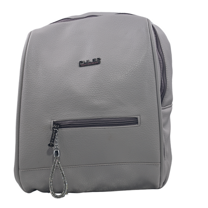 Pulse Blue Leather Women’s Backpack | Stylish Casual & Travel Bag MN - 2478