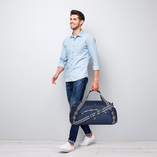 Pulse Large Travel Duffel Bag for Men & Women | 23 Inch Gym & Weekend Travel Bag with Detachable Shoulder Strap, Spacious Main Compartment & Quick Access Pockets