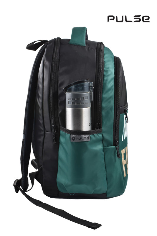 Pulse Water Resistant Backpack for Men & Women | 18 Inch Laptop & Travel Backpack | Lightweight College, School & Office Bag with Dual Zipper & Multiple Compartments