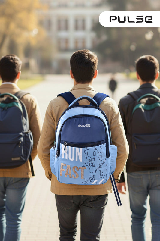 Pulse Water Resistant Backpack for Men & Women | 18 Inch Laptop & Travel Backpack | Lightweight College, School & Office Bag with Dual Zipper & Multiple Compartments