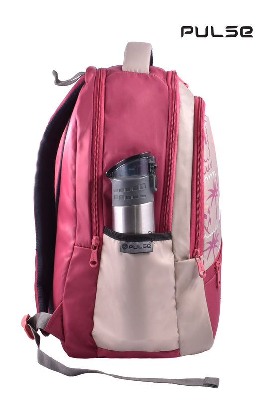 Pulse 18 Inch Water Resistant School Backpack | Kids School Bag with Dual Zipper, Bottle Pocket & Adjustable Straps | Lightweight Travel & Tuition Backpack