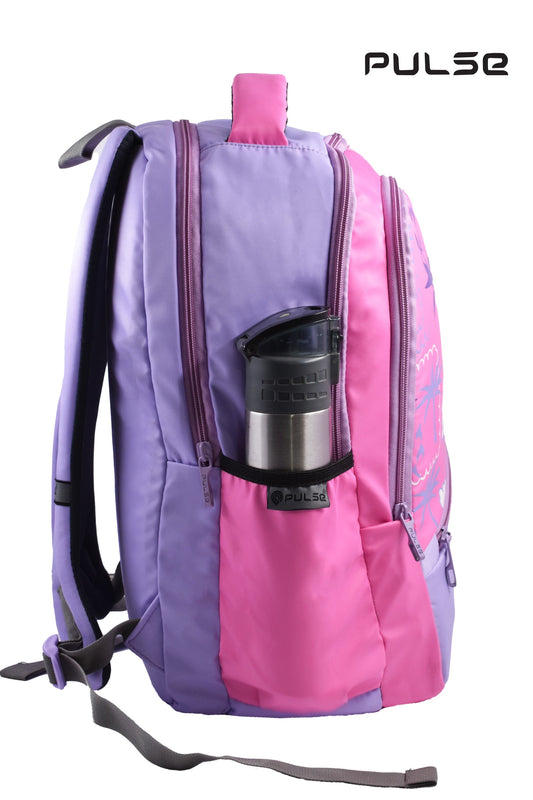 Pulse 18 Inch Water Resistant School Backpack | Kids School Bag with Dual Zipper, Bottle Pocket & Adjustable Straps | Lightweight Travel & Tuition Backpack