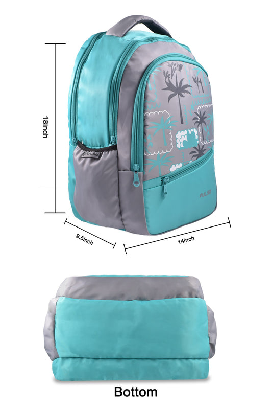 Pulse 18 Inch Water Resistant School Backpack | Kids School Bag with Dual Zipper, Bottle Pocket & Adjustable Straps | Lightweight Travel & Tuition Backpack