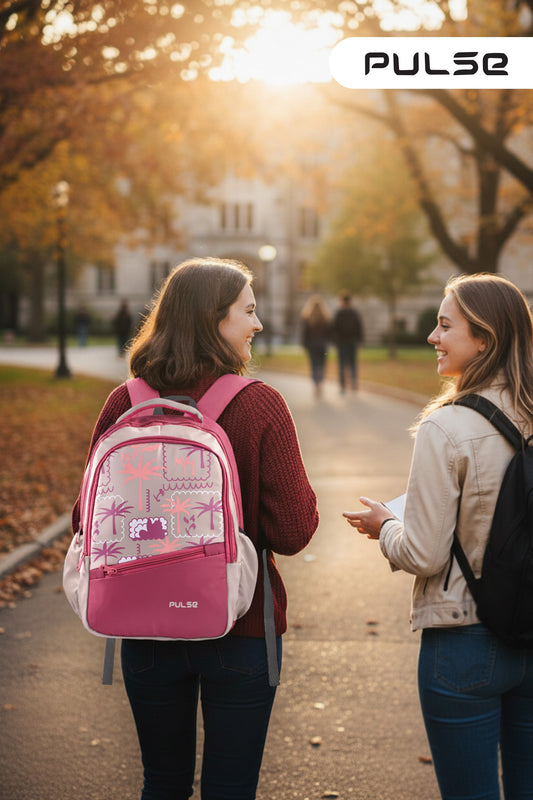 Pulse 18 Inch Water Resistant School Backpack | Kids School Bag with Dual Zipper, Bottle Pocket & Adjustable Straps | Lightweight Travel & Tuition Backpack